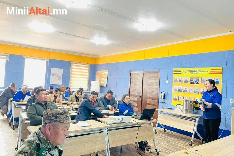 ‘’ГАЗРЫН ҮНЭЛГЭЭНИЙ ТОЙРОГ, ЗЭРЭГЛЭЛ /БҮС/, СУУРЬ ҮНЭЛГЭЭГ ШИНЭЧЛЭН ТОГТООХ ТУХАЙ” ТОГТООЛЫН ТӨСЛИЙН ХЭЛЭЛЦҮҮЛГИЙГ #ХӨХМОРЬТ СУМАНД ЗОХИОН БАЙГУУЛАГДАЖ БАЙНА.